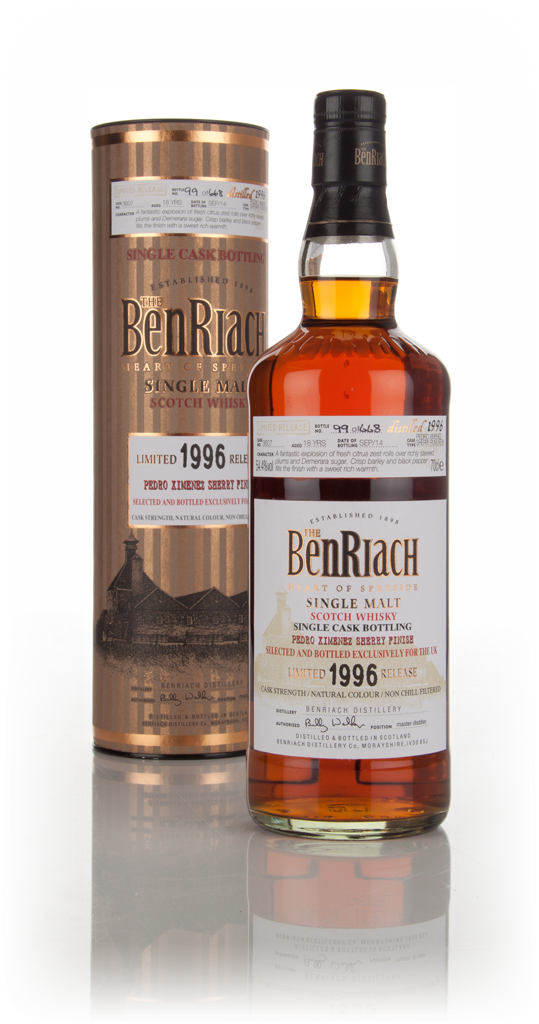 BenRiach 18 Year Old 1996 Pedro Ximénez Sherry Finish (cask 3607) 70cl product image