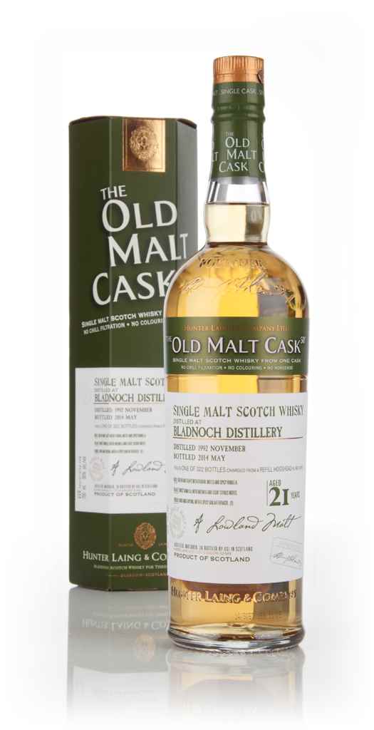 Bladnoch 21 Year Old 1992 (cask 10418) - Old Malt Cask (Hunter Laing) 70cl product image