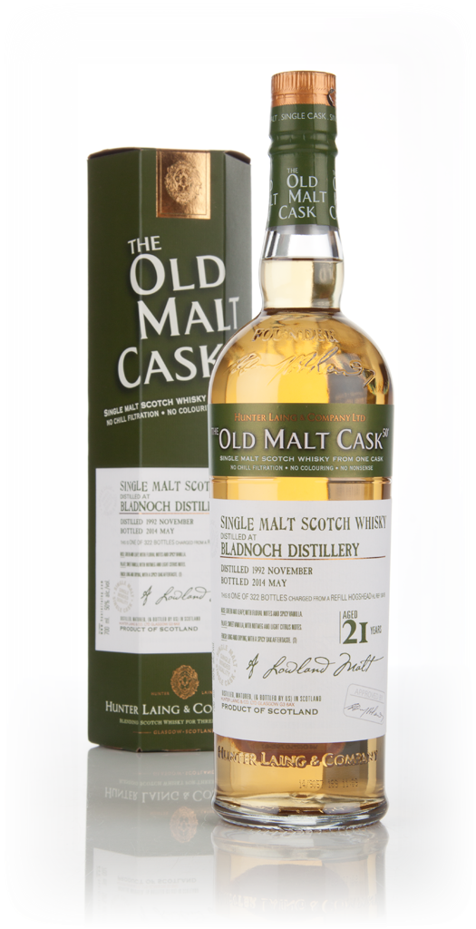 Bladnoch 21 Year Old 1992 (cask 10418) - Old Malt Cask (Hunter Laing) 70cl product image