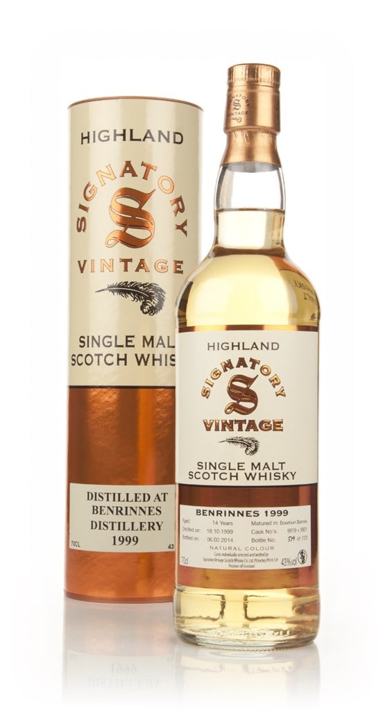 Benrinnes 14 Year Old 1999 (cask 9919+9921) - (Signatory) 70cl product image