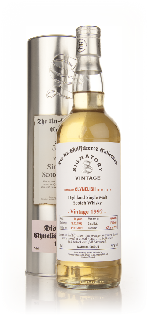 Clynelish 16 Year Old 1992 - Un-Chillfiltered (Signatory) 70cl product image