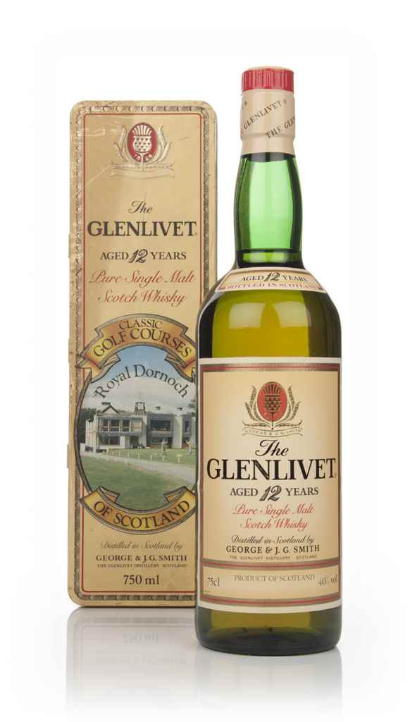 The Glenlivet 12 Year Old - Classic Golf Courses of Scotland (Royal Dornoch) - 1980s 75cl product image