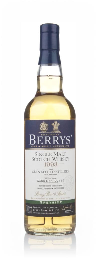 Glen Keith 20 Year Old 1993 (cask 97135) (Berry Bros & Rudd) 70cl product image