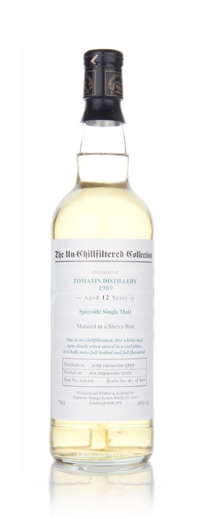 Tomatin 12 Year Old 1989 - Un-Chillfiltered (Signatory) 70cl product image