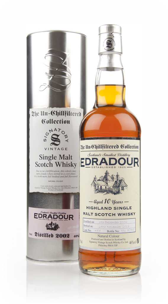 Edradour 10 Year Old 2002 (cask 457) - Un-Chillfiltered (Signatory) 70cl product image
