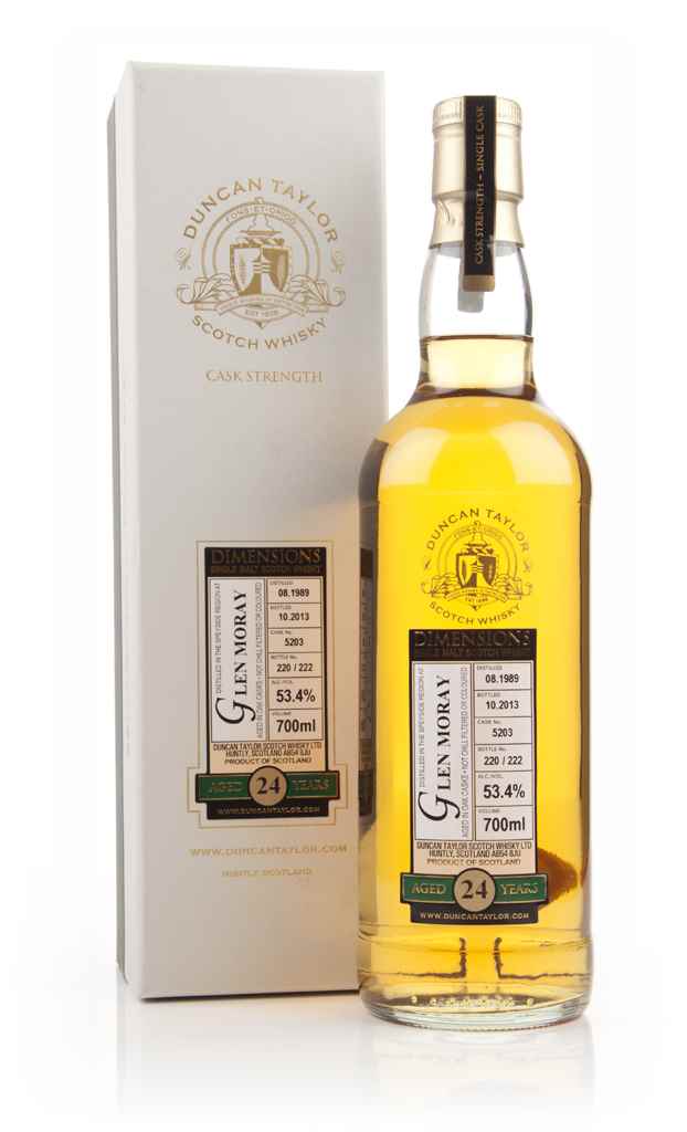 Glen Moray 24 Year Old 1989 (cask 5203) - Dimensions (Duncan Taylor) 70cl product image