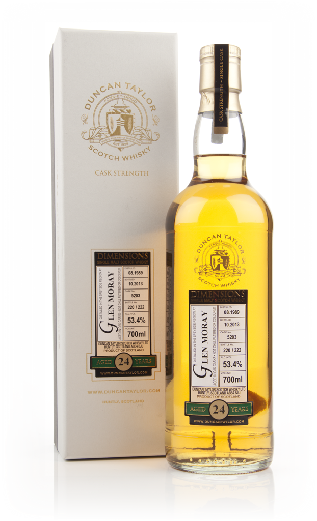 Glen Moray 24 Year Old 1989 (cask 5203) - Dimensions (Duncan Taylor) 70cl product image