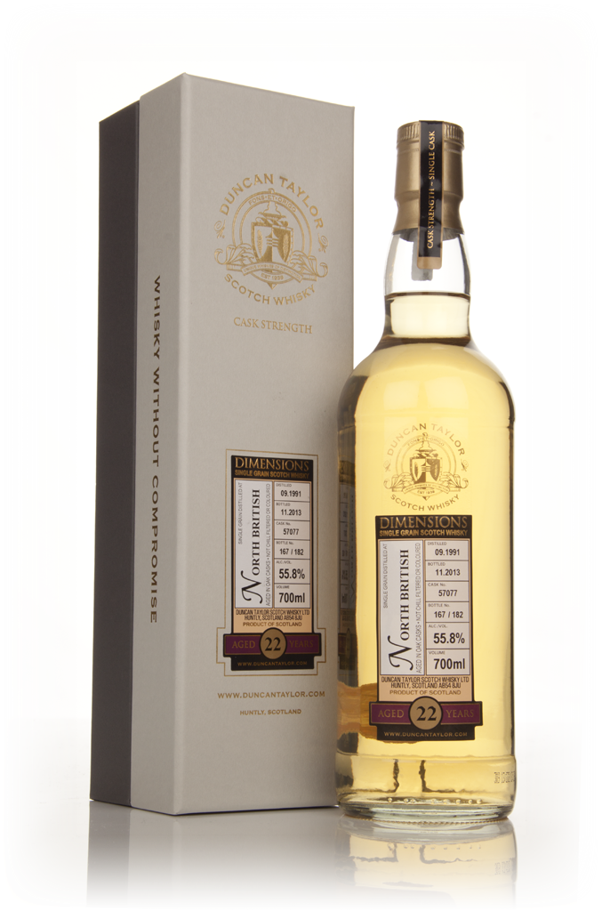 North British 22 Year Old 1991 (Cask 57077) - Dimensions (Duncan Taylor)  70cl product image