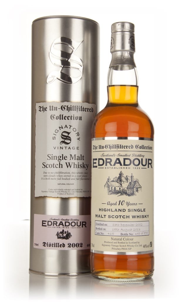 Edradour 10 Year Old 2002 (cask 465) - Un-Chillfiltered (Signatory) 70cl product image