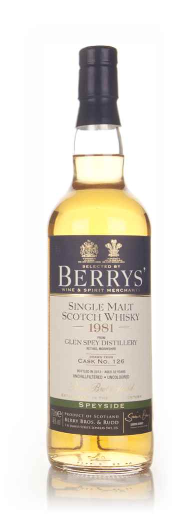 Glen Spey 32 Year Old 1981 (cask 126) - (Berry Bros. & Rudd) 70cl product image