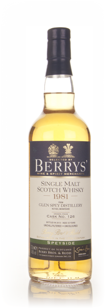 Glen Spey 32 Year Old 1981 (cask 126) - (Berry Bros. & Rudd) 70cl product image