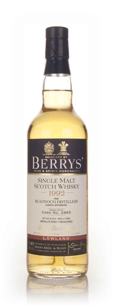 Bladnoch 21 Year Old 1992 (cask 2965) - (Berry Bros. & Rudd) 70cl product image