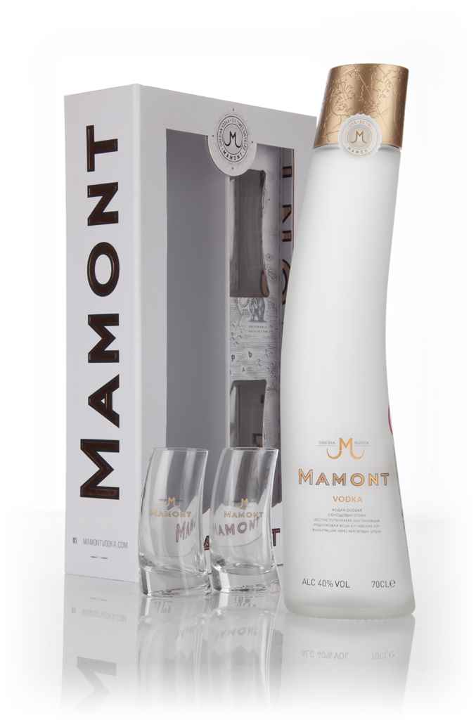 Mamont Vodka Gift Pack with 2 Glasses 70cl product image