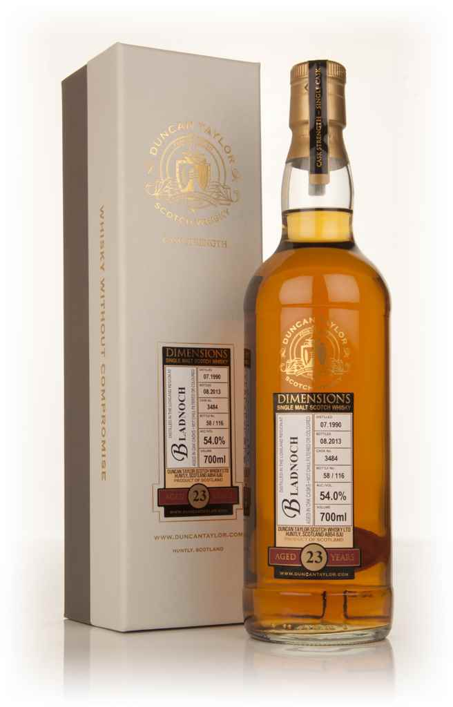 Bladnoch 23 Year Old 1990 (cask 3484) - Dimensions (Duncan Taylor) 70cl product image