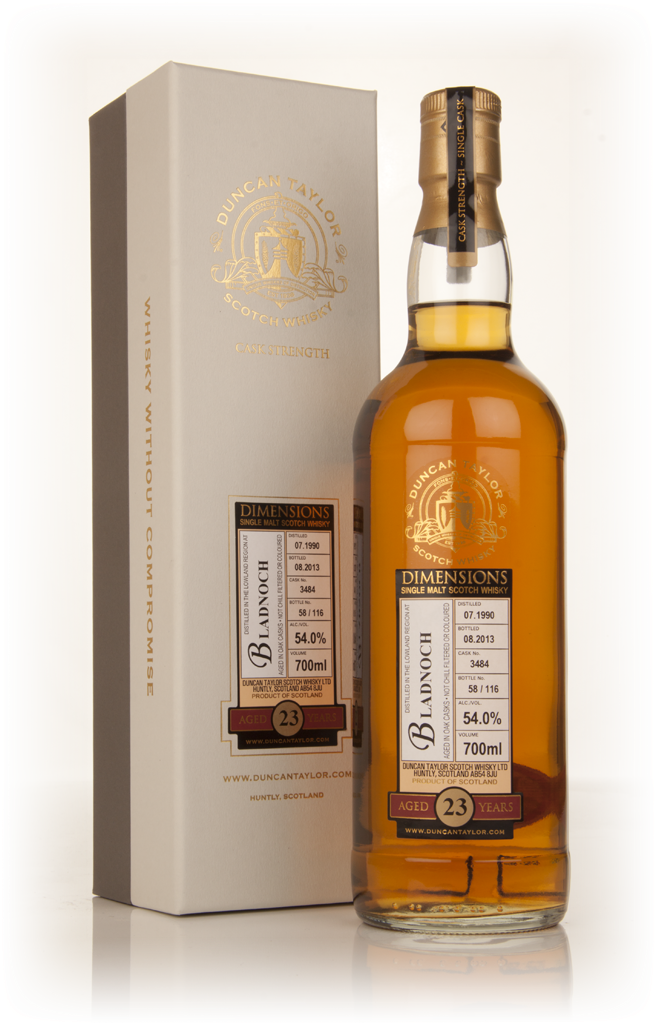 Bladnoch 23 Year Old 1990 (cask 3484) - Dimensions (Duncan Taylor) 70cl product image