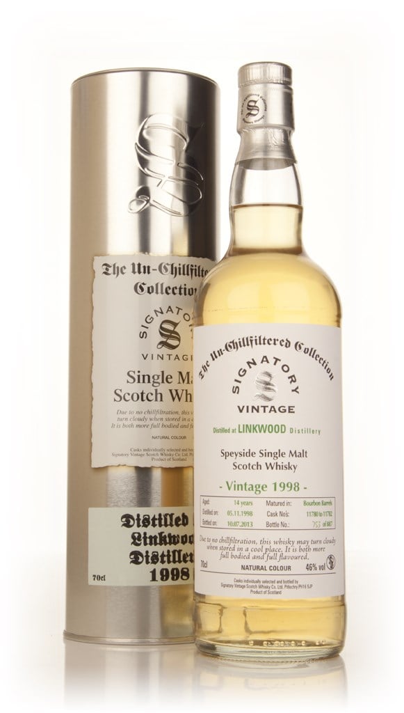 Linkwood 14 Year Old 1998 (casks 11780-11782) - Un-Chillfiltered Collection (Signatory) 70cl product image