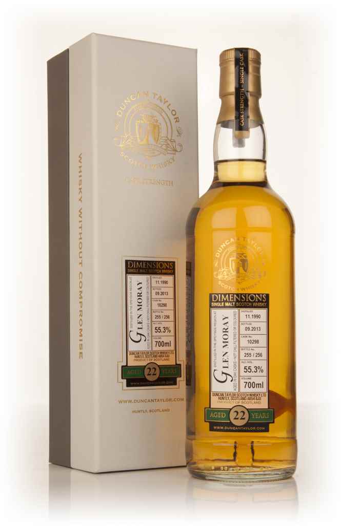 Glen Moray 22 Year Old 1990 (cask 10298) - Dimensions (Duncan Taylor) 70cl product image