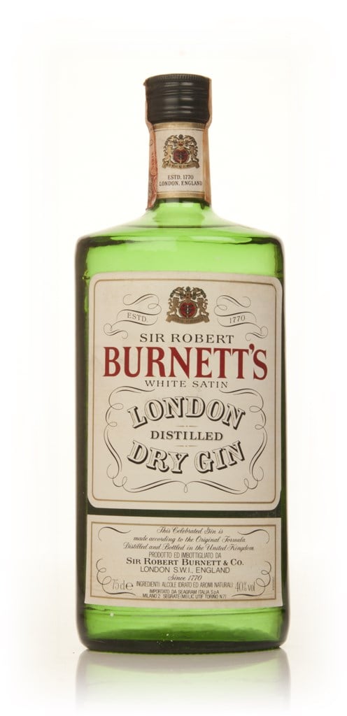 Burnett’s White Satin London Dry Gin - late 1970s 75cl product image