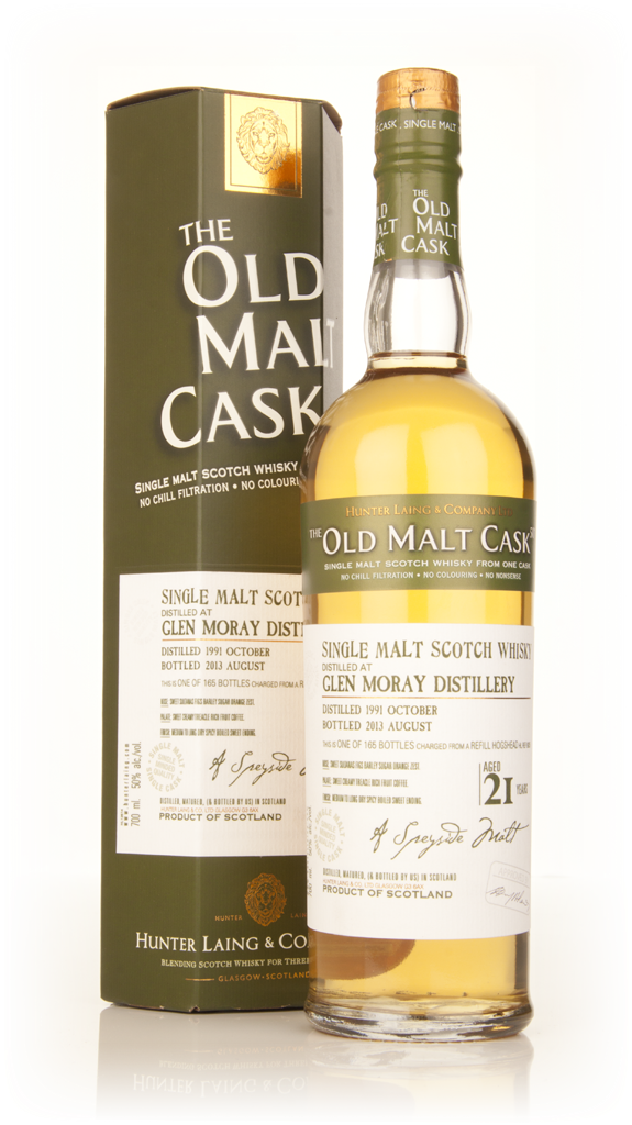 Glen Moray 21 Year Old 1991 (cask 9935) - Old Malt Cask (Hunter Laing) 70cl product image
