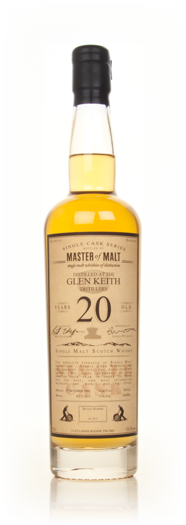Glen Keith 20 Year Old 1992 - Single Cask (Master of Malt) 70cl product image