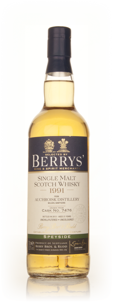 Auchroisk 21 Year Old 1991 (cask 7476) (Berry Bros. & Rudd) 70cl product image