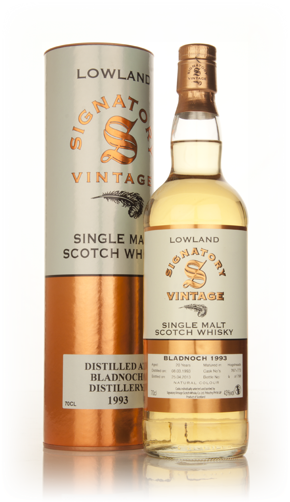 Bladnoch 20 Year Old 1993 (casks 767+773) (Signatory) 70cl product image