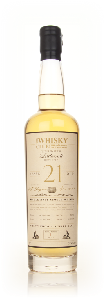 Littlemill 21 Year Old 1991 (The Whisky Club) 70cl product image