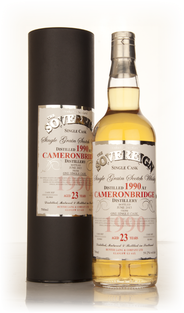 Cameronbridge 23 Year Old 1990 (cask 9860) - The Sovereign (Hunter Laing) 70cl product image