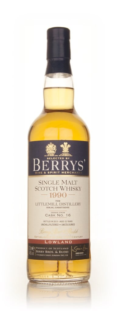 Littlemill 22 Year Old 1990 (cask 16) (Berry Bros. & Rudd) 70cl product image