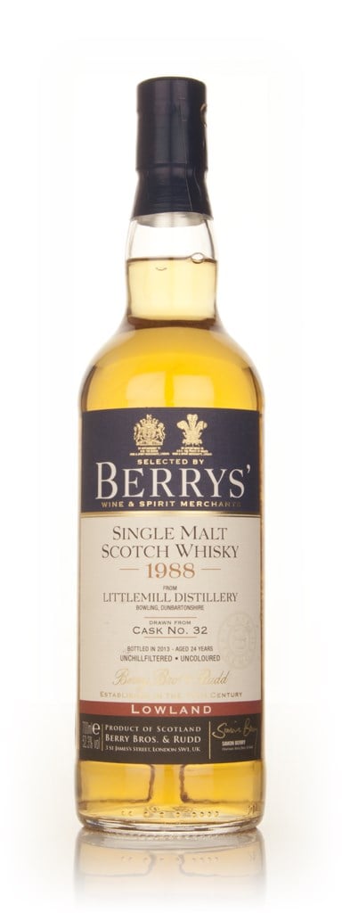 Littlemill 24 Year Old 1988 (cask 32) (Berry Bros. & Rudd) 70cl product image