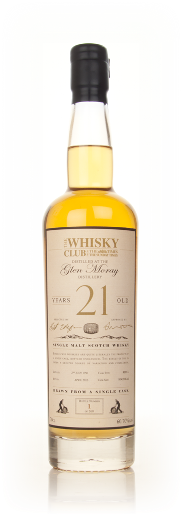 Glen Moray 21 Year Old 1991 (The Whisky Club) 70cl product image