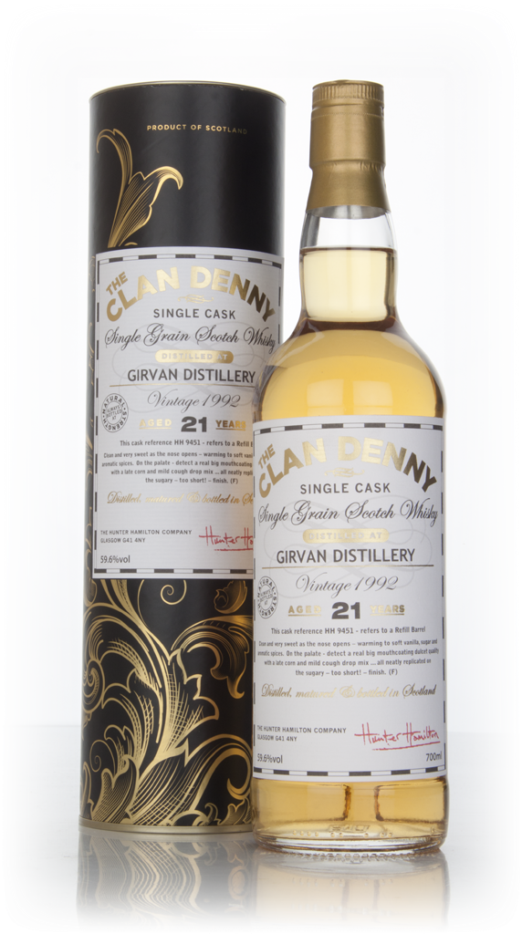 Girvan 21 Year Old 1992 (cask 9451) - The Clan Denny (Douglas Laing) 70cl product image