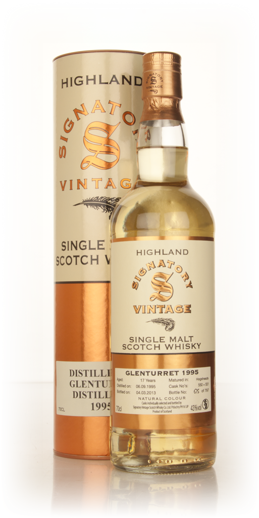 Glenturret 17 Year Old 1995 (casks 550+551) (Signatory) 70cl product image