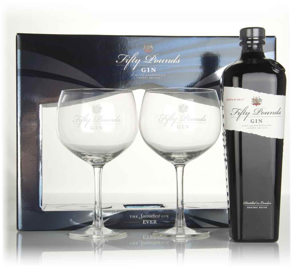 Fifty Pounds Gin Glass Gift Set 70cl product image