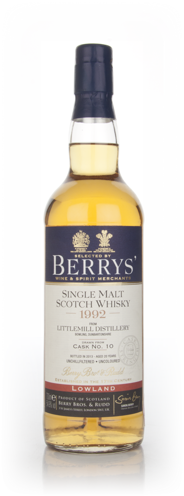 Littlemill 20 Year Old 1992 (cask 10) (Berry Bros. & Rudd) 70cl product image