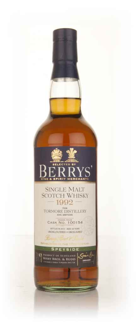 Tormore 20 Year Old 1992 (cask 100154) (Berry Bros. & Rudd) 70cl product image