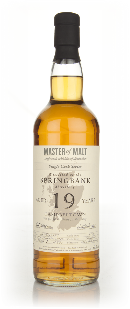 Springbank 19 Year Old Cask 129 - Single Cask (Master of Malt) 70cl product image