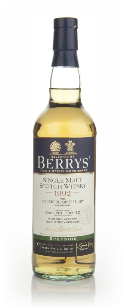 Tormore 20 Year Old 1992 (cask 100152) (Berry Bros. & Rudd) 70cl product image