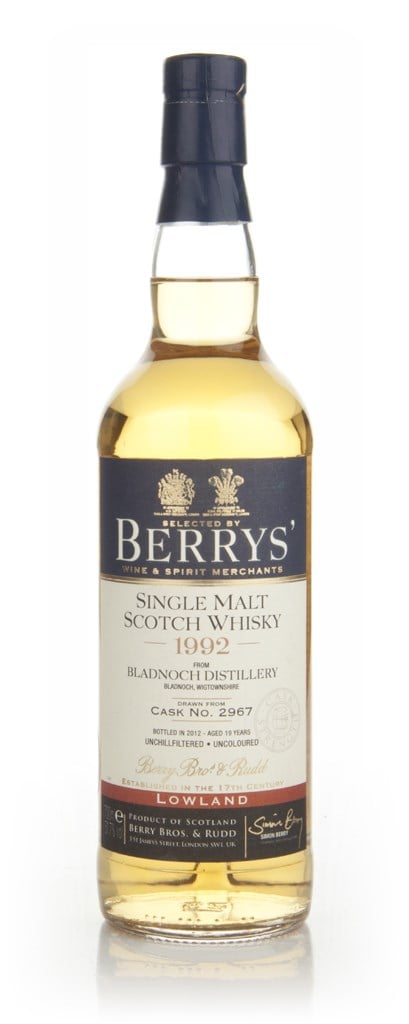Bladnoch 19 Year Old 1992 - Berry Bros & Rudd 70cl product image