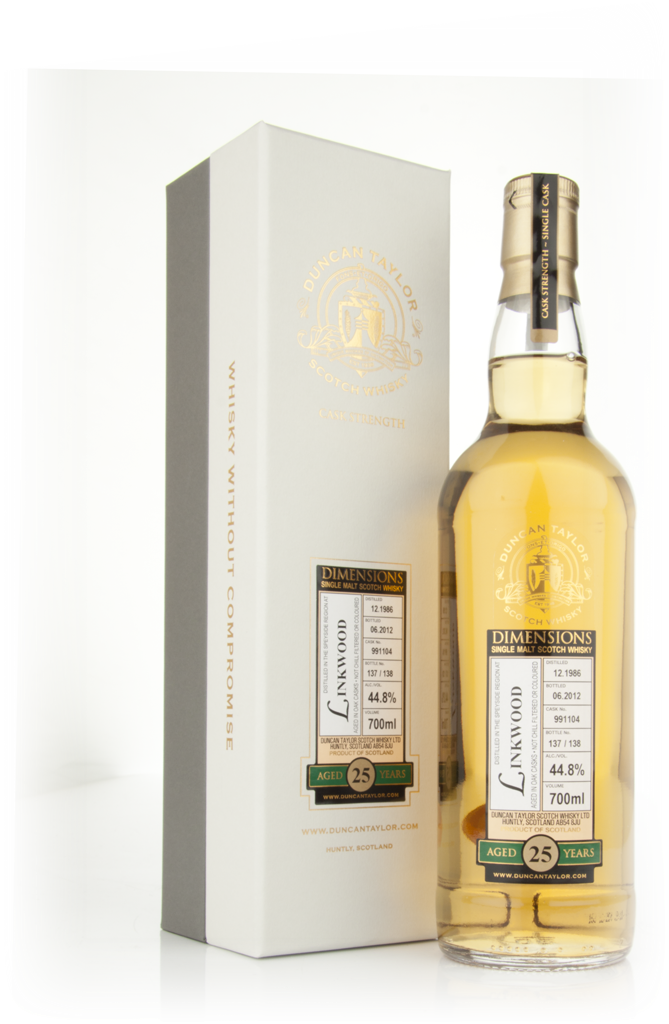 Linkwood 25 Year Old 1986 Cask 991104 - Dimensions (Duncan Taylor) 70cl product image