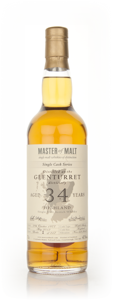 Glenturret 34 Year Old 1977 - Single Cask (Master of Malt) 70cl product image