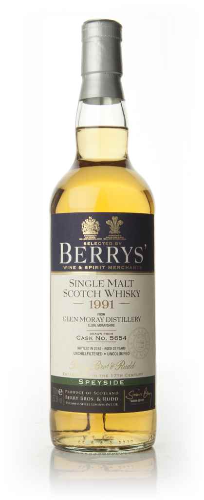 Glen Moray 20 Year Old 1991 (Berry Bros. & Rudd) 70cl product image