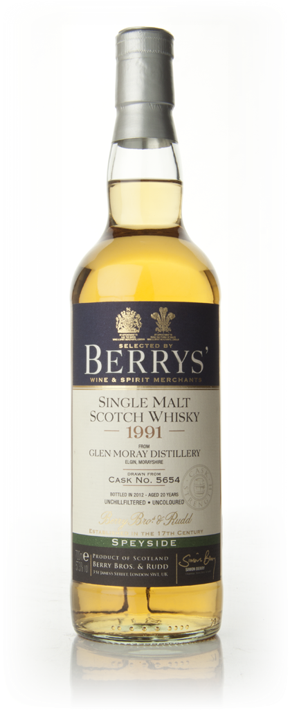 Glen Moray 20 Year Old 1991 (Berry Bros. & Rudd) 70cl product image