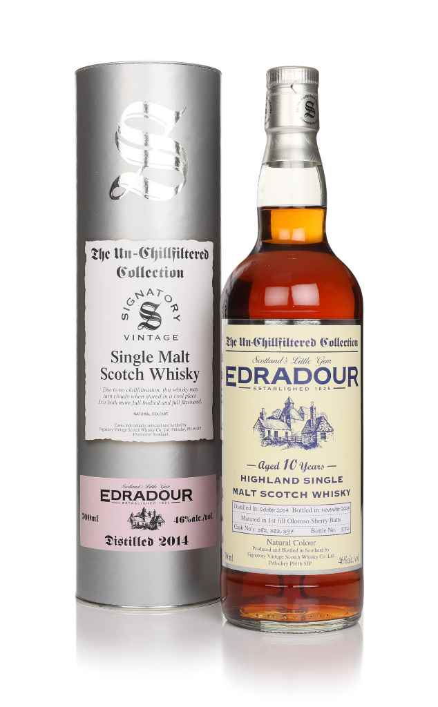 Edradour 10 Year Old 2014 (casks 382, 383 & 397) - Un-Chillfiltered Collection (Signatory) (No Box / Torn Label) 70cl product image