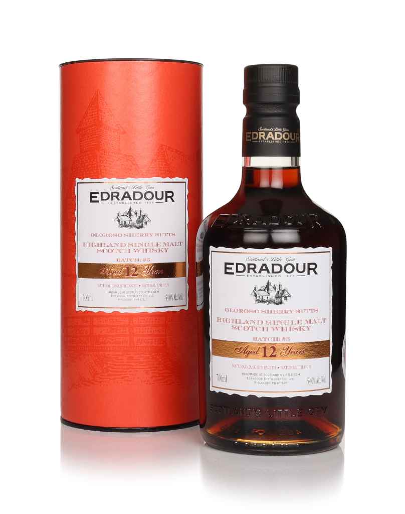 Edradour 12 Year Old 2012 Sherry Cask Strength Batch #5 (No Box / Torn Label) 70cl product image