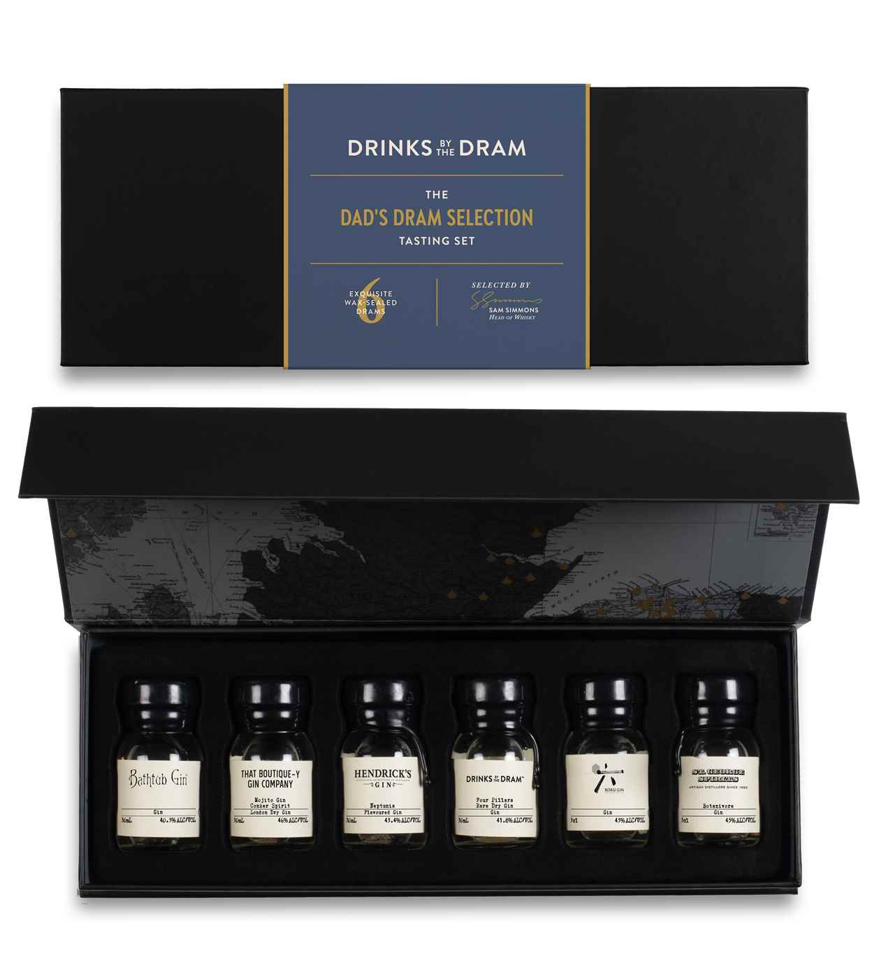 Dad's Dram Selection Gin Tasting Set (Black) 18cl product image