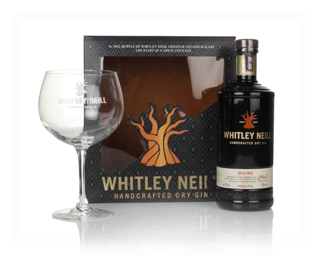 Whitley Neill Original Gin Gift Pack with Glass (No Box / Torn Label) 70cl product image