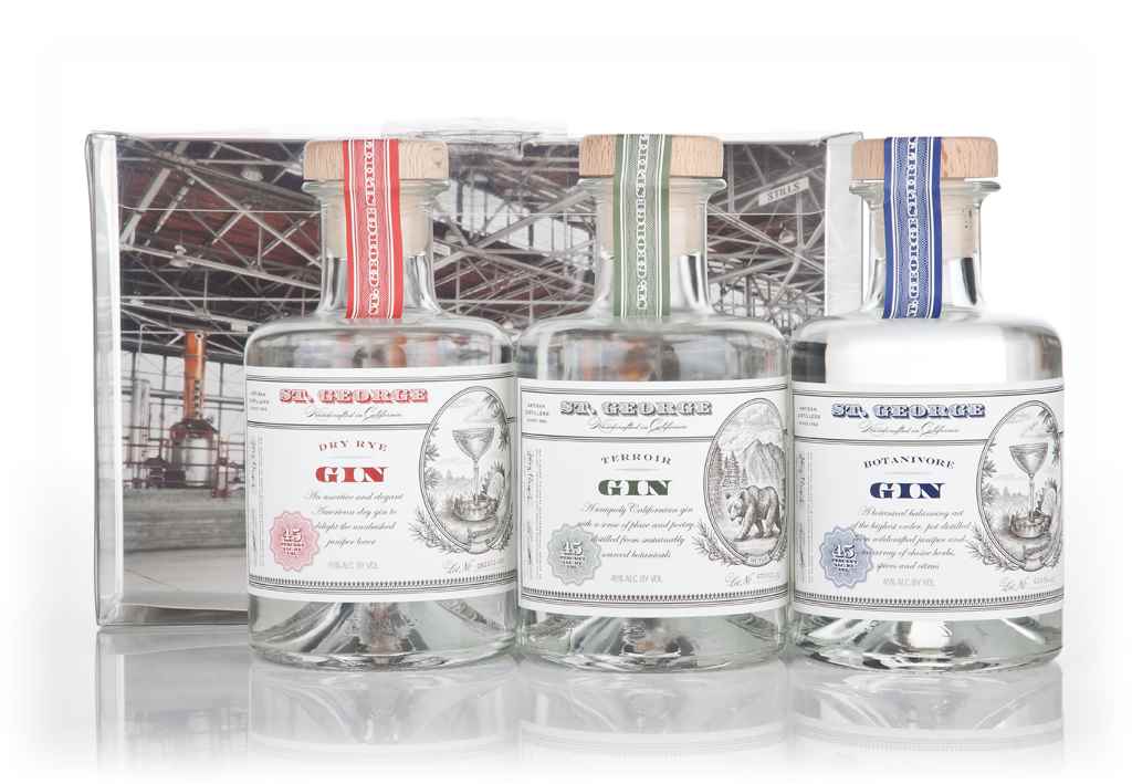 St. George Gin Triple Pack (3 x 20cl) (No Box / Torn Label) 60cl product image