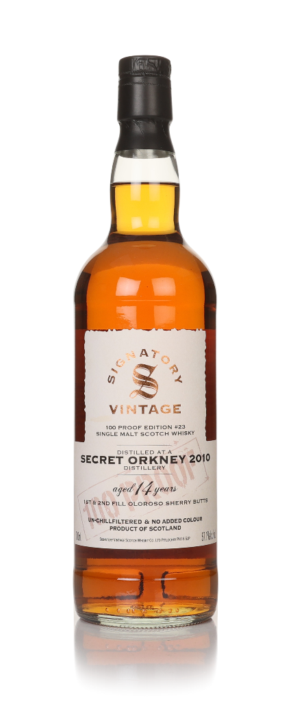 Secret Orkney 14 Year Old 2010 - 100 Proof Edition #23 (Signatory) (No Box / Torn Label) 70cl product image