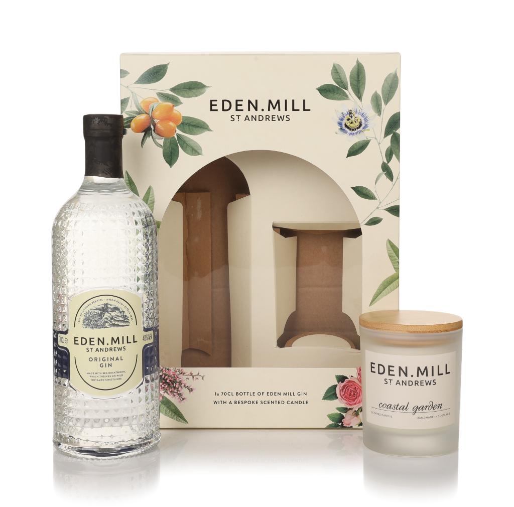 Eden Mill Gin Gift Set with Candle (No Box / Torn Label) 70cl product image